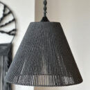 Classic Cone Cotton Pendant Lamp – Natural Grey