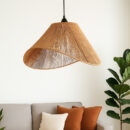 Asymmetrical Woven Cotton Rope Pendant Lamp