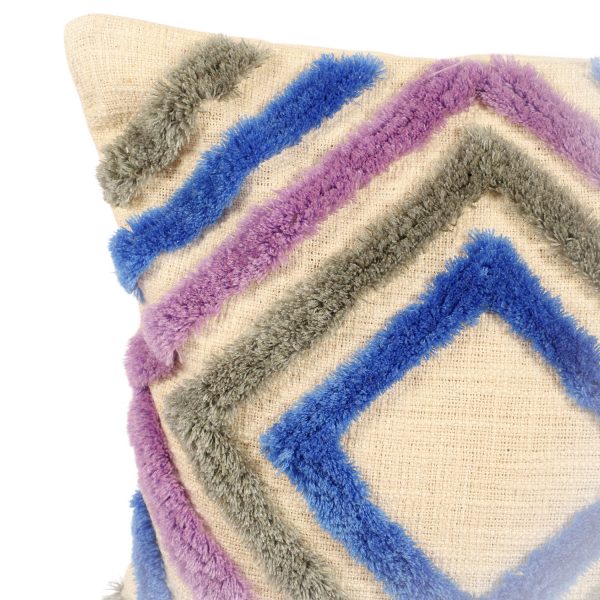 Kaahira Hand-Tufted Diamond Shape Design Cushion Cover
