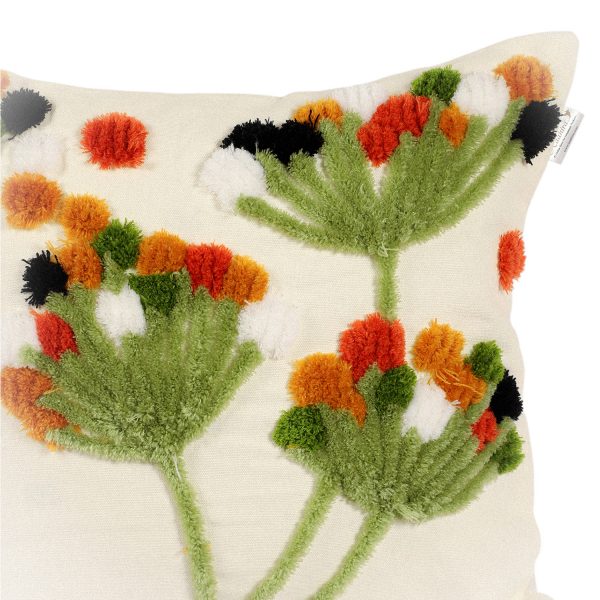 Kaahira Boho Handmade Flower Cushion Cover