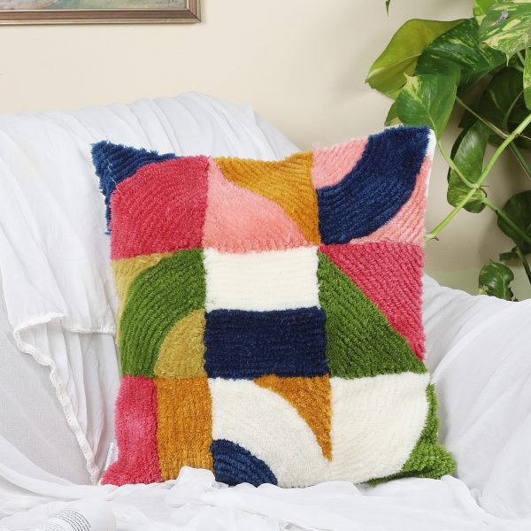 Kaahira Hand-Tufte Throw Cushion Cover
