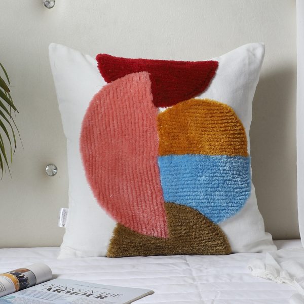 Kaahirab Decorative Hand-Tufted Throw Cushion Cover