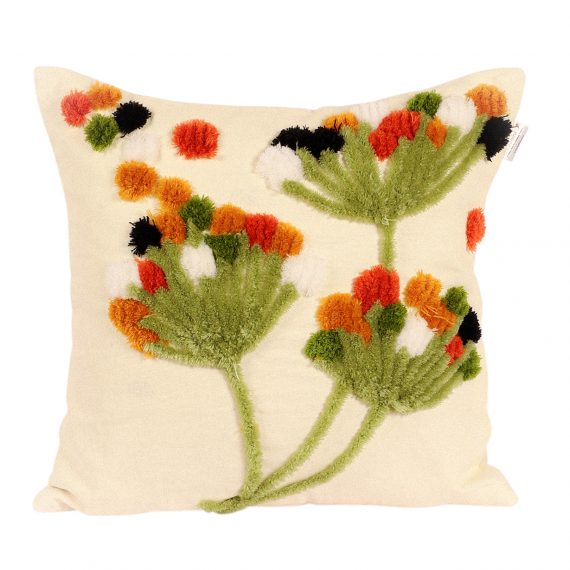 Kaahira Boho Handmade Flower Cushion Cover