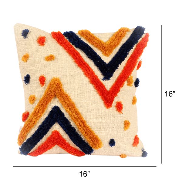 Kaahira Handmade Tufted Tassel Cushion Cover
