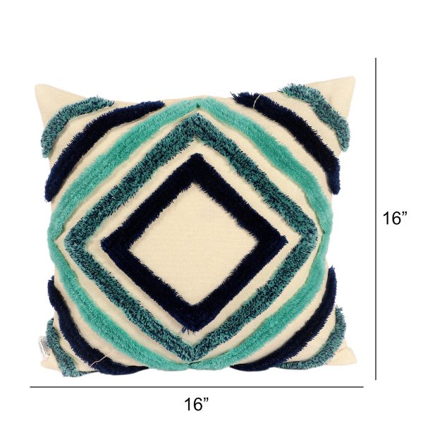 Kaahira Hand-Tufted Cotton Cushion Cover