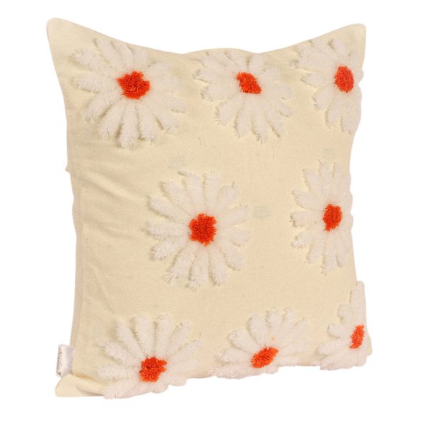 Kaahira Hand-Tufted Flower Cushion Cover