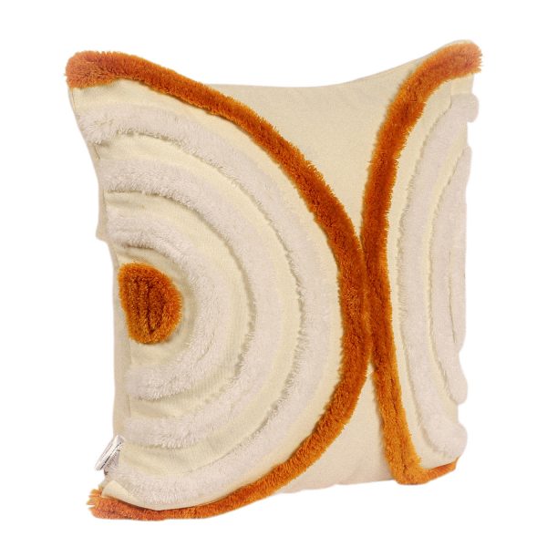 Kaahira Hand-Tufted Butterfly Carved Cushion Cover