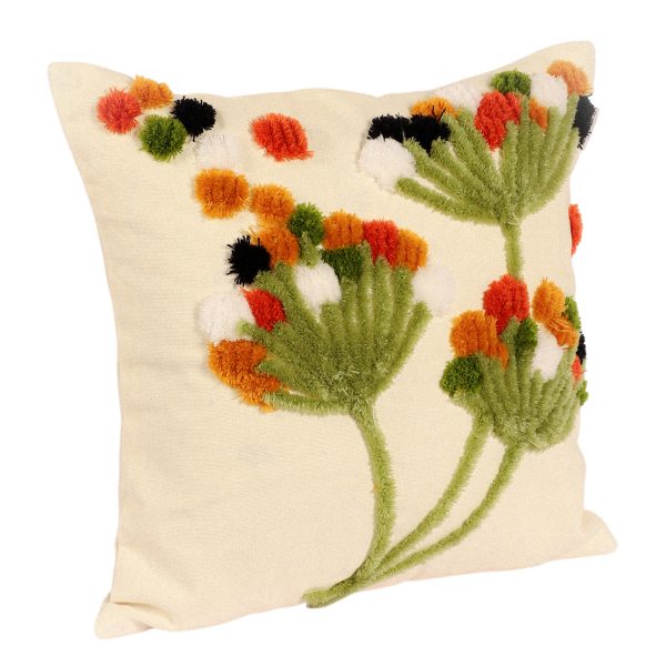 Kaahira Boho Handmade Flower Cushion Cover